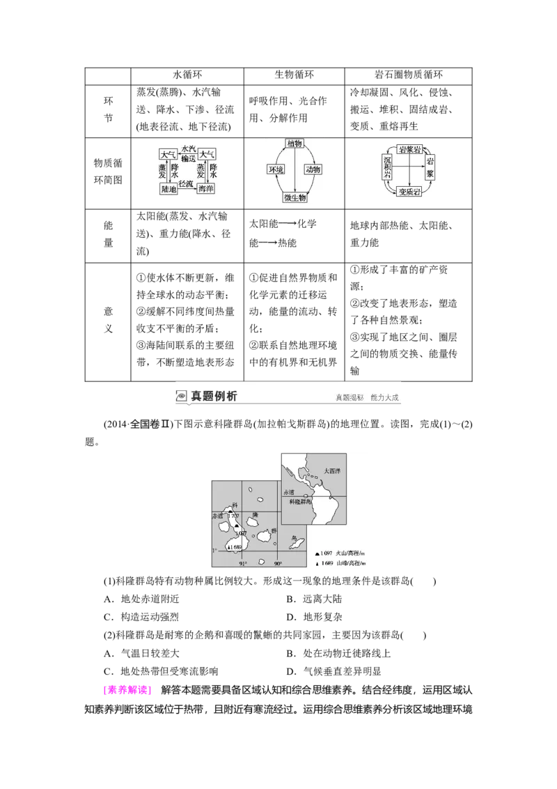 第5章第1讲自然地理环境的整体性教案_新高考复习资料_2022年新高考复习资料_2022届一轮复习讲练结合7.13更新_系列一_第5章　自然地理环境的整体性与差异性