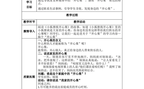 3.1这里有个&ldquo;开心果&rdquo;（教学设计）-（统编版）(1)_26新二年级道法下册（统编版）_版本二_教学设计_教案（配套有动画推荐）