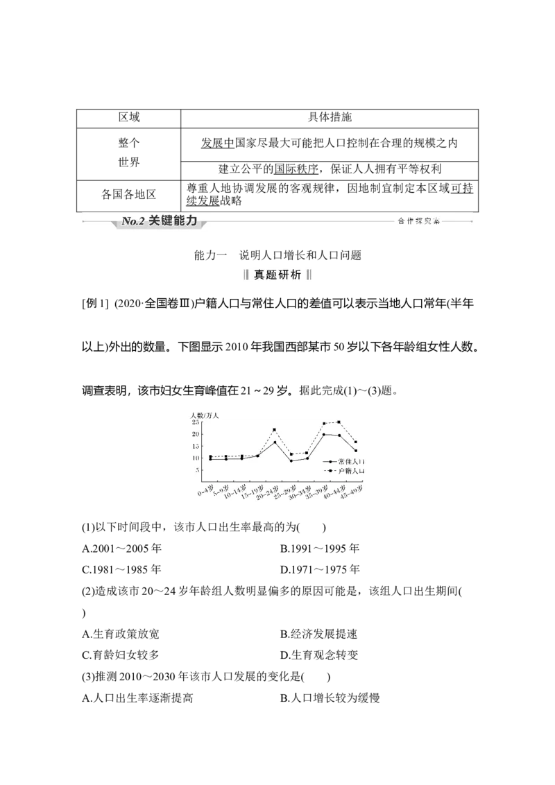 淘宝店：品优教学第26讲　人口增长和人口容量_新高考复习资料_2022年新高考复习资料_2022届新高考讲义+课件_2022版高三地理总复习专用（新高考-人教版-新教材）Word讲义