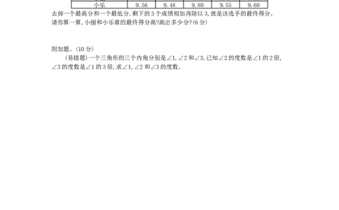 期末模拟检测卷(提高卷一)_小学数学人教版4年级下册_14期中、期末测试卷_14期中、期末测试卷
