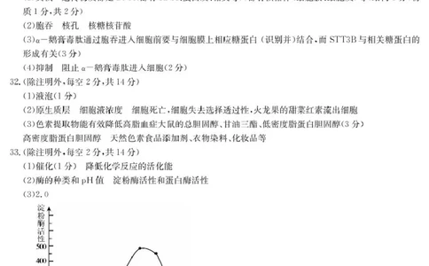 广东省八校联盟2024-2025学年高一上学期教学质量检测（二）生物答案（图片版）_2025年01月试卷_0103广东省清远市八校联盟2024-2025学年高一上学期教学质量检测（二）