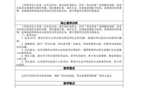 4.1《致敬劳动者&mdash;&mdash;走近劳动者》教案设计_26新三年级道法下册（统编版）_版本一_部编版道德与法治3下_2026春新版_第二套_01.道法3下第2套课件+核心素养教案26春