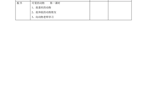 7可爱的动物第一课时教案_26新一年级道法下册（统编版）_老课标资料_2、教学教案部编一下道法_教案1