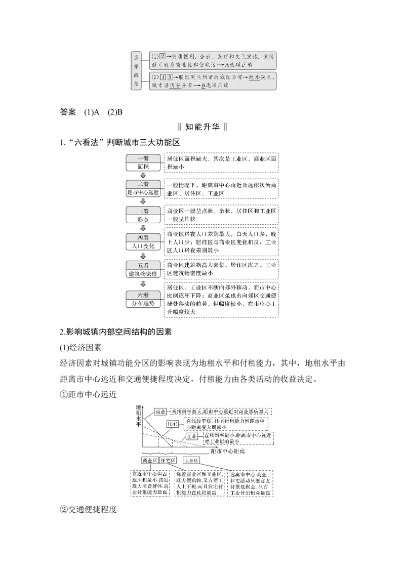 淘宝店：品优教学第27讲　乡村和城镇空间结构_新高考复习资料_2022年新高考复习资料_2022届新高考讲义+课件_2022版高三地理总复习专用（新高考-人教版-新教材）Word讲义