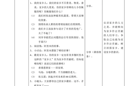 7请到我的家乡来第二课时教案_26新三年级道法下册（统编版）_版本二_教学设计_教案1（配套课件二）