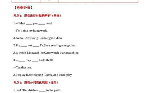 第05讲现在进行时（原卷版）暑假自学课2025年新八年级人教版（2024）英语_最新人教版英语八年级上册_新版_初中英语8上新更新第三套可选择_18暑假自学