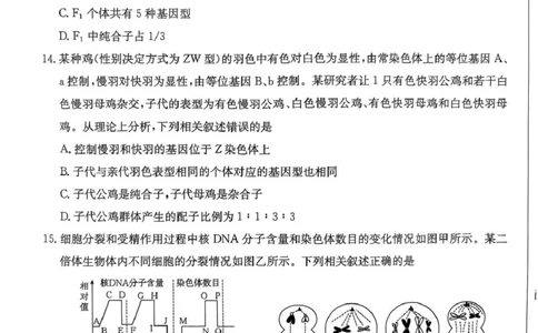 广东省佛山市H7联盟2024-2025学年高一5月联考生物试题_2025年05月试卷_0530广东省佛山市H7联盟学校2024-2025学年高一下学期5月月考