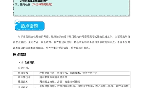 热点02乡村振兴-2024年高考地理热点&middot;重点&middot;难点专练（新高考专用）（原卷版）_新高考复习资料_2024年新高考复习资料_专项复习资料