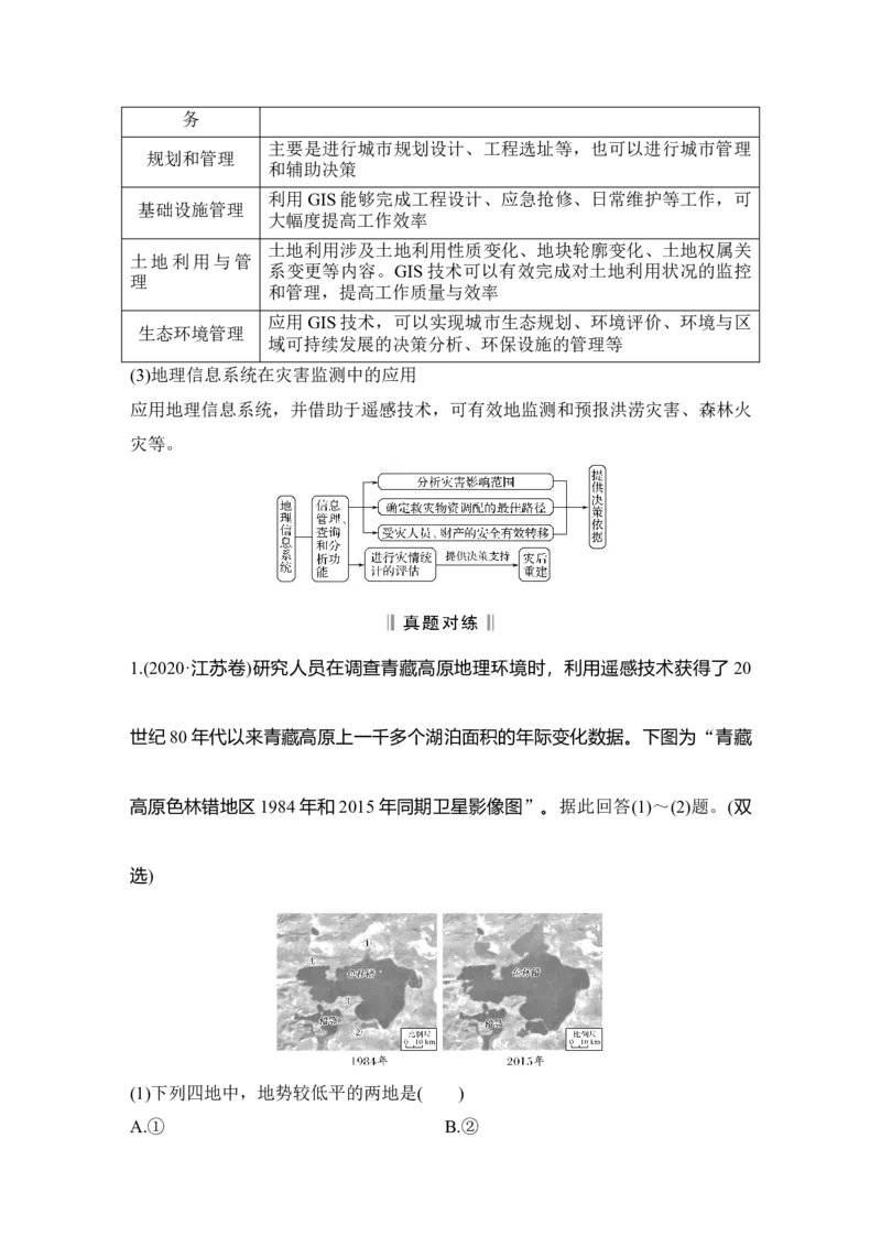 第24讲　地理信息技术的应用_新高考复习资料_2022年新高考复习资料_2022届新高考讲义+课件_2022版高三地理总复习专用（新高考-人教版-新教材）Word讲义_第一部分自然地理