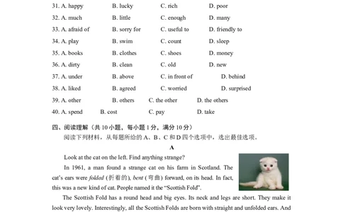 期末试题11.人教版八年级英语上册（附答案）_最新人教版英语八年级上册_老版（含有参考价值）_03练习和试卷人教版初中英语八上（多版本）易提分旗舰店