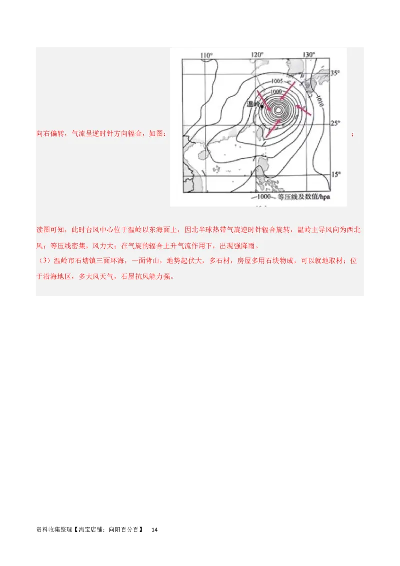 热点专项07台风（解析版）_新高考复习资料_2024年新高考复习资料_一轮复习资料_完2024年高考地理一轮复习考点通关卷（新高考）_热点专项