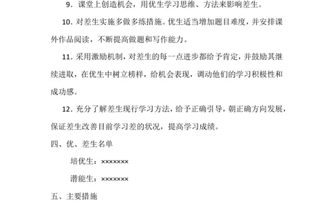 英语老师培优辅差计划二_最新人教版英语八年级上册_老版（含有参考价值）_09.班主任+教师常用工作资料包易提分旗舰店_英语教师培优辅差计划