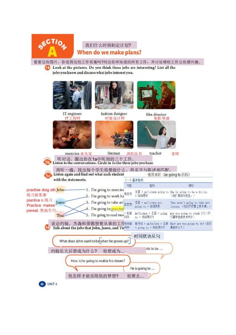 课堂笔记Unit6PlanforYourself_最新人教版英语八年级上册_新版_初中英语8上新更新第三套可选择_07课堂笔记_课堂笔记