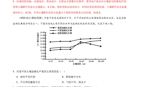 热点专项16盐碱化（解析版）_新高考复习资料_2024年新高考复习资料_一轮复习资料_完2024年高考地理一轮复习考点通关卷（新高考）_热点专项