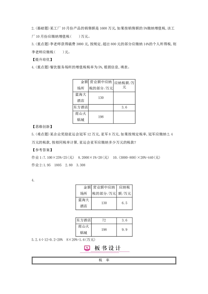 第2单元　百分数(二)_小学数学人教版6年级下册_1课时详案_1课时详案