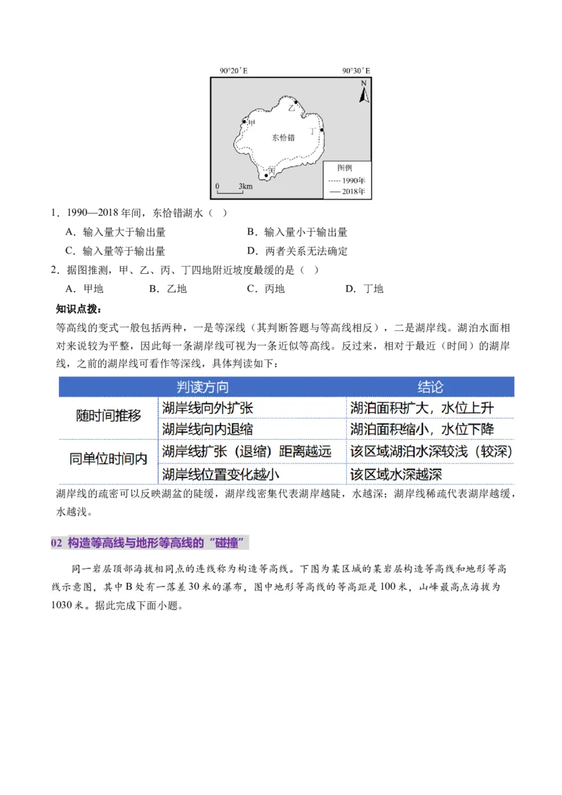 第02讲等高线地形图（讲义）（原卷版）_新高考复习资料_2025年新高考资料_2025年高考地理一轮复习讲练测（新教材新高考）