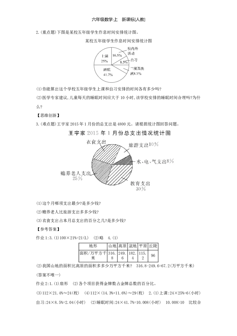 第7单元扇形统计图_小学数学人教版6年级上册_1课时详案