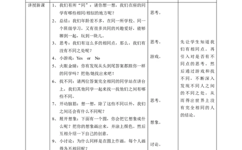 2不一样的你我他第一课时教案(1)_26新三年级道法下册（统编版）_版本二_教学设计_教案1（配套课件二）