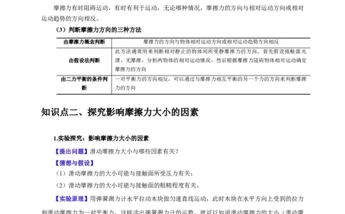 实验8探究滑动摩擦力大小与哪些因素有关（原卷版）_8、物理总复习_2024年中考复习资料_二轮复习_（讲义+练习）2024年中考物理二轮题型专项复习