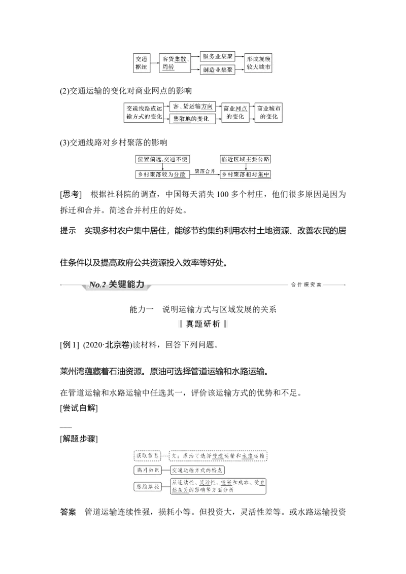 第32讲　交通运输布局与区域发展_新高考复习资料_2022年新高考复习资料_2022届新高考讲义+课件_2022版高三地理总复习专用（新高考-人教版-新教材）Word讲义_第二部分人文地理
