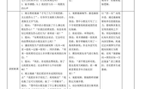 8.2《我是一张纸》教学设计(1)_26新二年级道法下册（统编版）_版本一_部编版道德与法治2下_2026春新版_第二套_02.道法2下教案汇总26春_核心素养教案