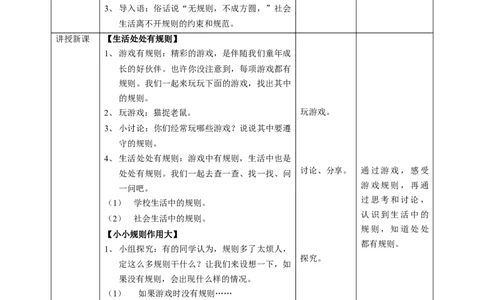 9生活离不开规则第一课时教案(1)_26新三年级道法下册（统编版）_版本二_教学设计_教案1（配套课件二）