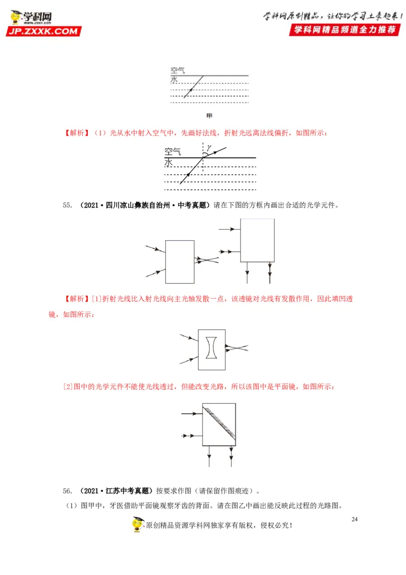 第二单元光现象真题训练-2022年中考物理一轮单元复习过过过（全国通用）（解析版）_8、物理总复习_8.中考物理总复习_2022年中考复习资料