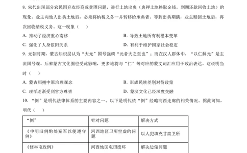 广东省佛山市南海区2024-2025学年高一上学期12月月考历史试题Word版无答案_2024年12月试卷_1213广东省佛山市南海区2024-2025学年高一上学期12月月考试题
