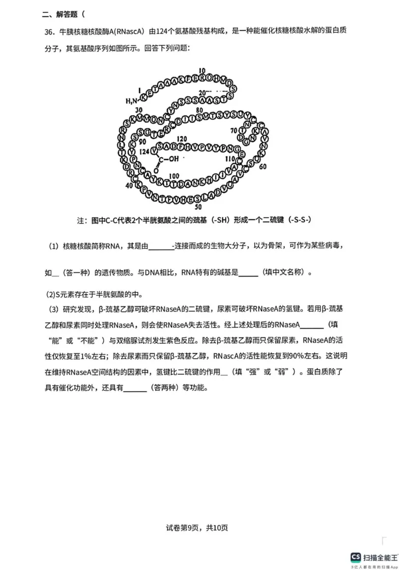 广东省佛山市南海区第一中学2025-2026学年高一上学期10月月考生物试题(图片版含答案)_2025年11月高一试卷_251112广东省佛山市南海区第一中学2025-2026学年高一上学期阶段测试一