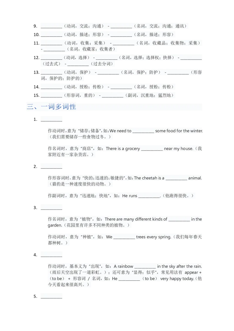 单元知识清单Unit4默写版_最新人教版英语八年级上册_新版_初中英语8上新更新第三套可选择_06知识清单_单元知识清单PDF
