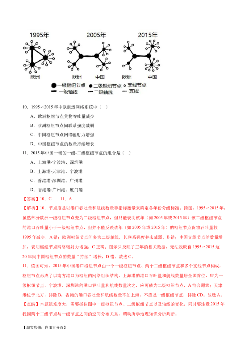 重难点13交通运输布局与中国新基建-2024年高考地理热点&middot;重点&middot;难点专练（新高考专用）（解析版）_新高考复习资料_2024年新高考复习资料_专项复习资料_教师版（含答案解析）