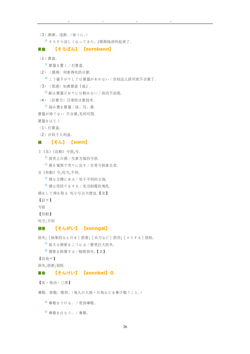 考研日语大纲7000词汇解析_203考研（日语）历年真题资料_203日语-复习资料
