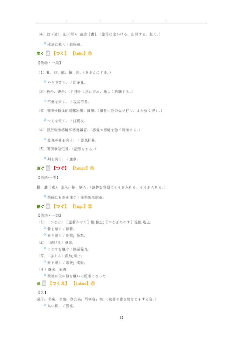 考研日语大纲7000词汇解析_203考研（日语）历年真题资料_203日语-复习资料