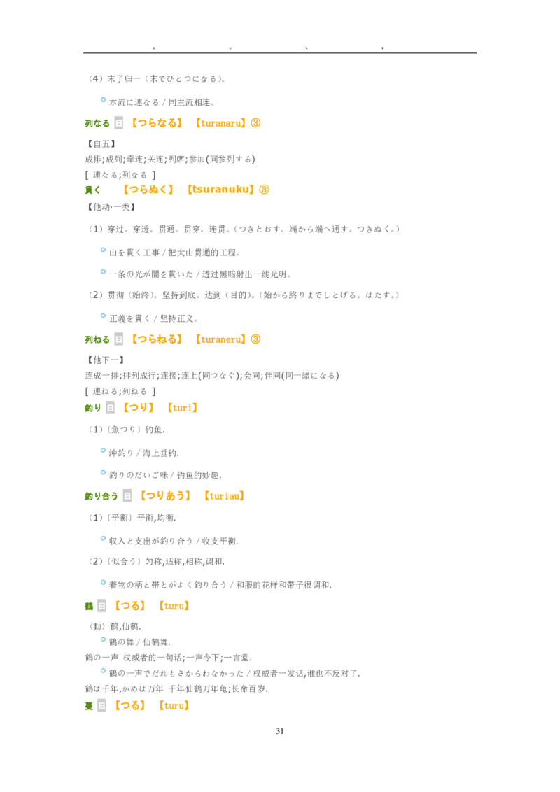 考研日语大纲7000词汇解析_203考研（日语）历年真题资料_203日语-复习资料