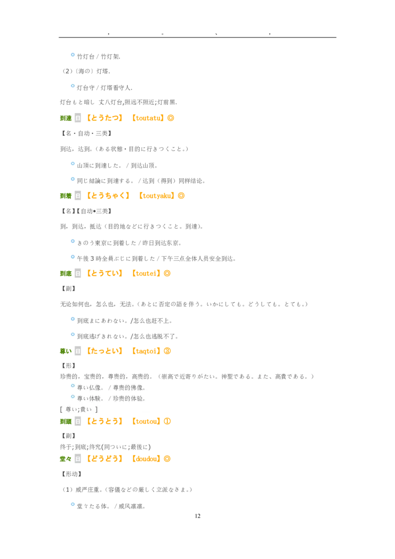 考研日语大纲7000词汇解析_203考研（日语）历年真题资料_203日语-复习资料