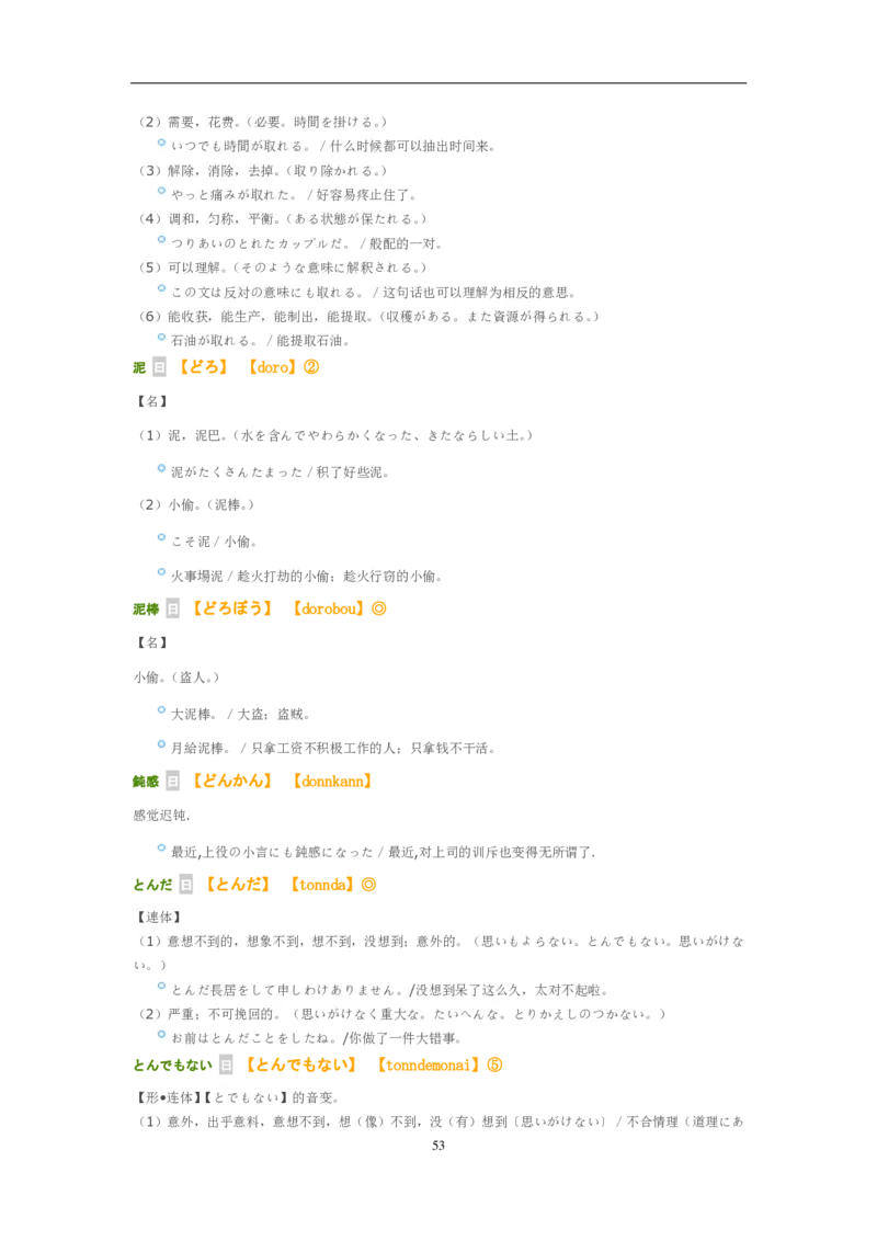 考研日语大纲7000词汇解析_203考研（日语）历年真题资料_203日语-复习资料