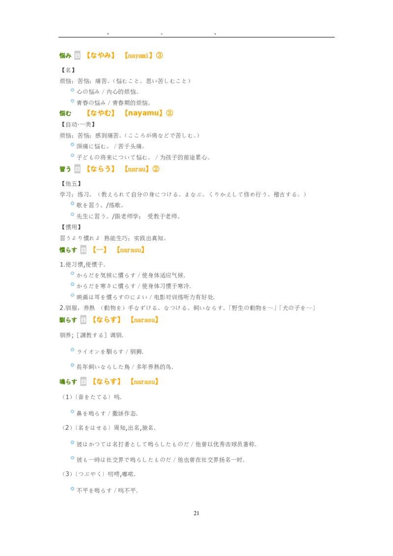 考研日语大纲7000词汇解析_203考研（日语）历年真题资料_203日语-复习资料