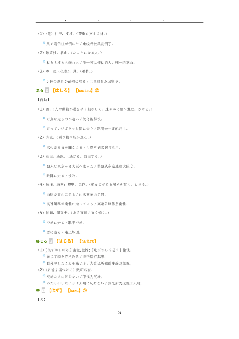 考研日语大纲7000词汇解析_203考研（日语）历年真题资料_203日语-复习资料