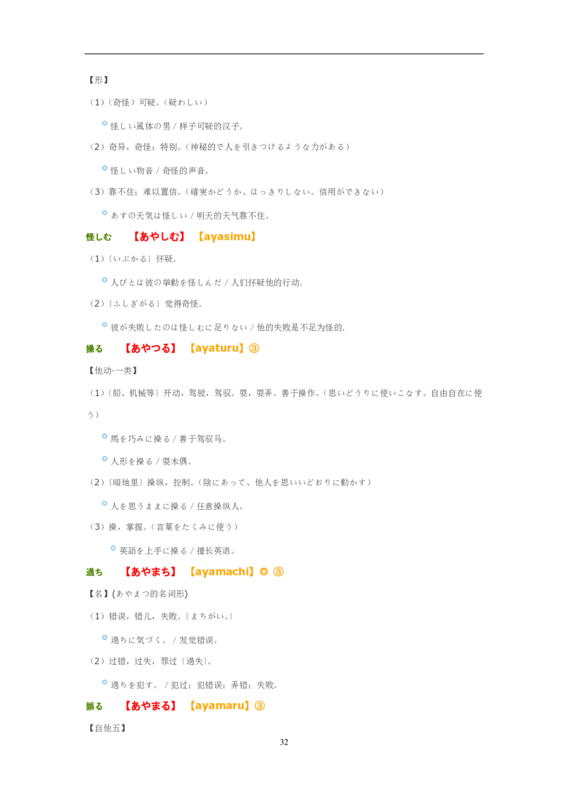 考研日语大纲7000词汇解析_203考研（日语）历年真题资料_203日语-复习资料