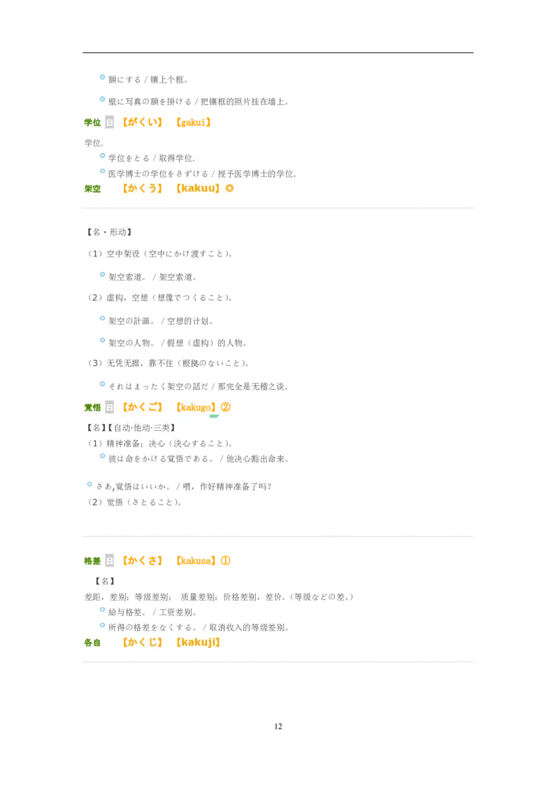 考研日语大纲7000词汇解析_203考研（日语）历年真题资料_203日语-复习资料