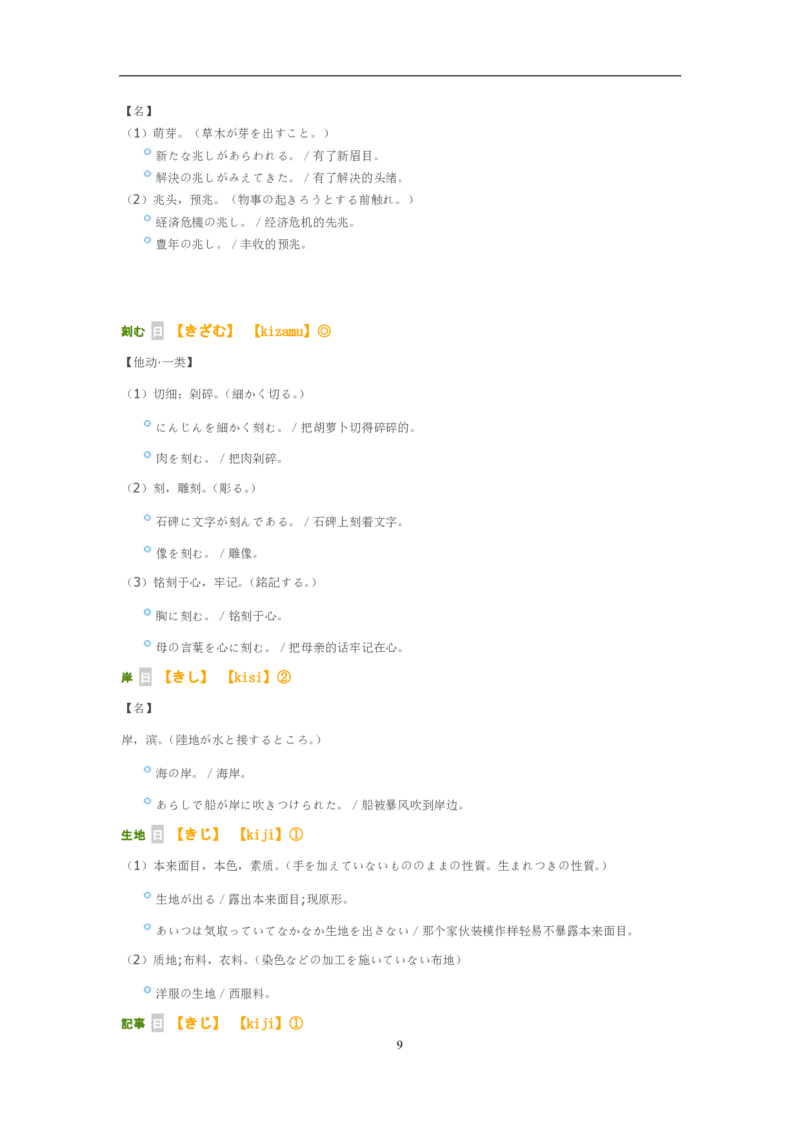 考研日语大纲7000词汇解析_203考研（日语）历年真题资料_203日语-复习资料
