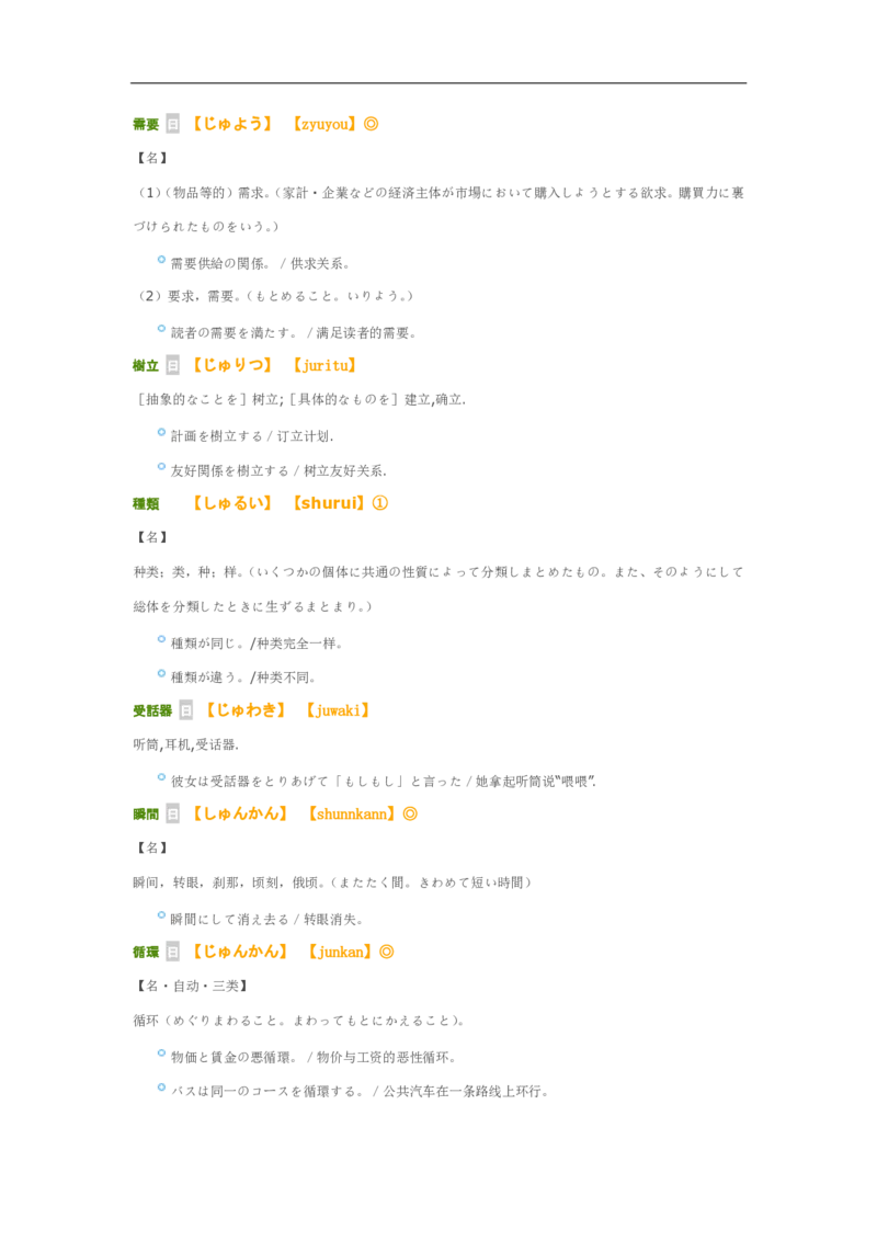 考研日语大纲7000词汇解析_203考研（日语）历年真题资料_203日语-复习资料