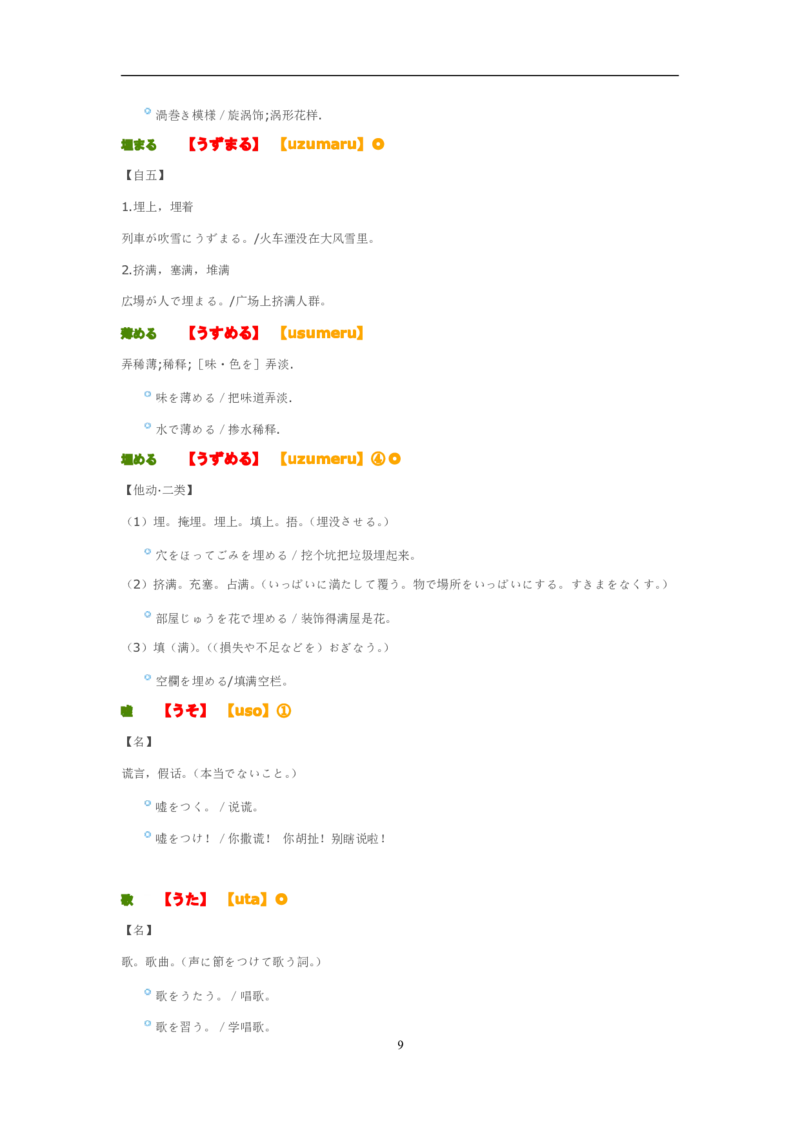 考研日语大纲7000词汇解析_203考研（日语）历年真题资料_203日语-复习资料