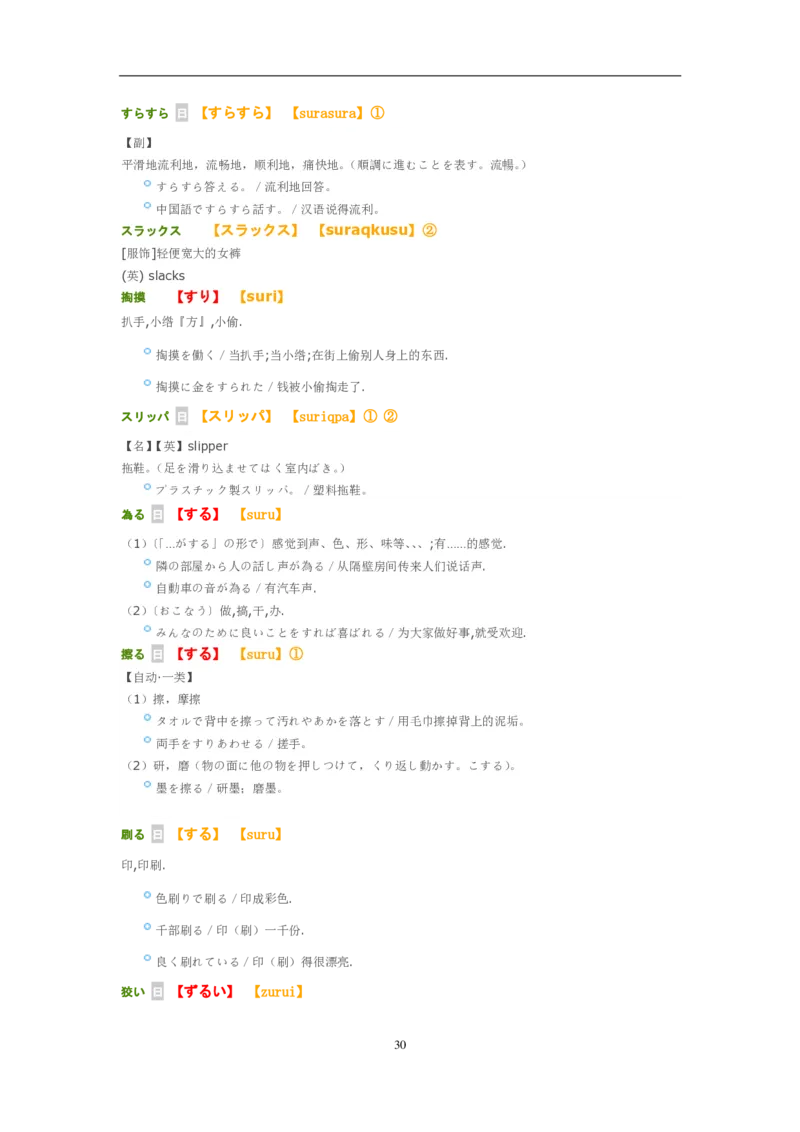 考研日语大纲7000词汇解析_203考研（日语）历年真题资料_203日语-复习资料