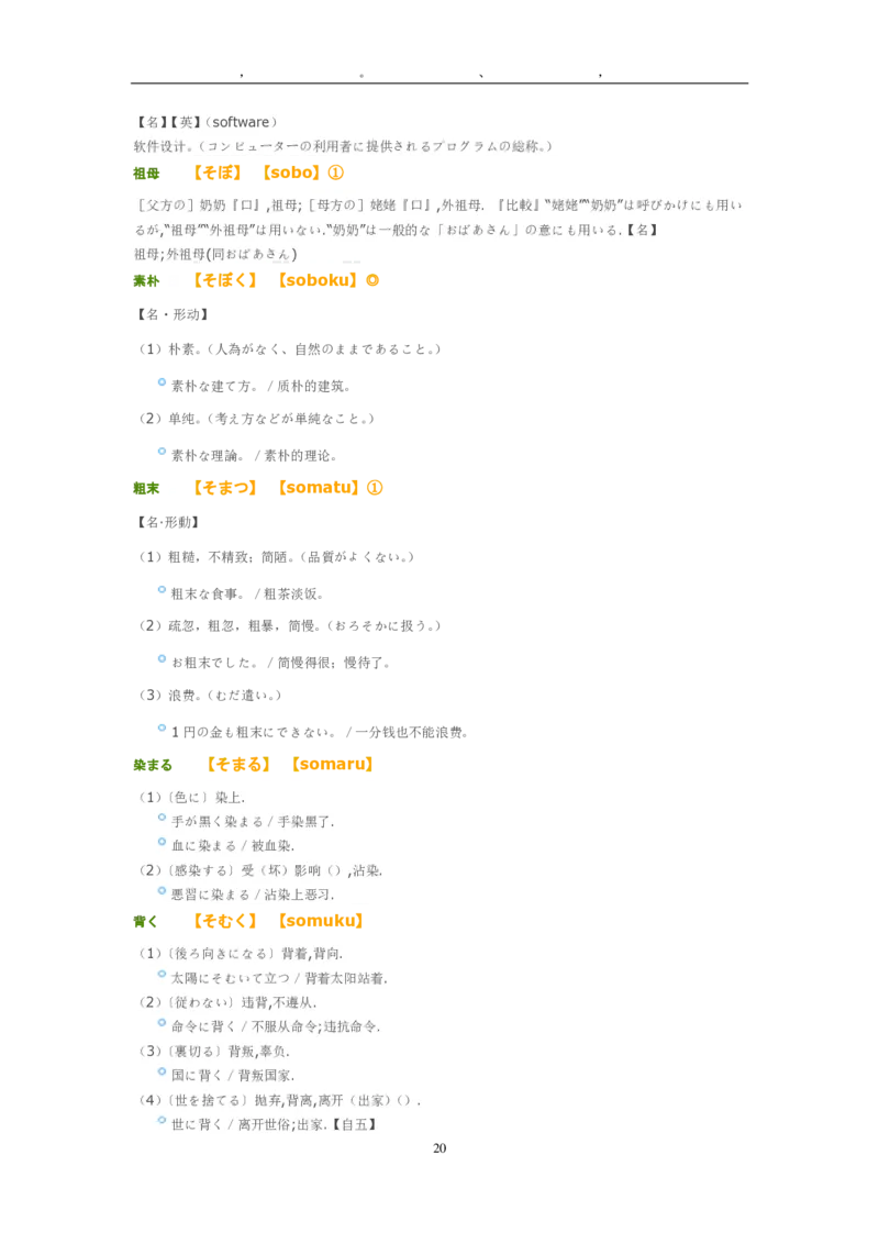 考研日语大纲7000词汇解析_203考研（日语）历年真题资料_203日语-复习资料