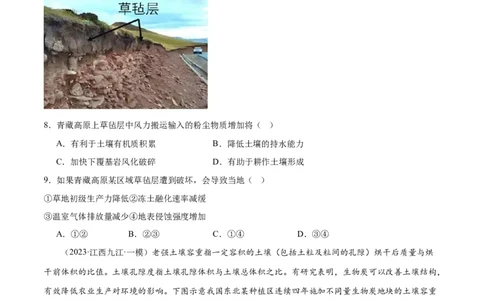 考点巩固卷06自然环境整体性与差异性（原卷版）_新高考复习资料_2024年新高考复习资料_一轮复习资料_完2024年高考地理一轮复习考点通关卷（新高考）_考点巩固卷