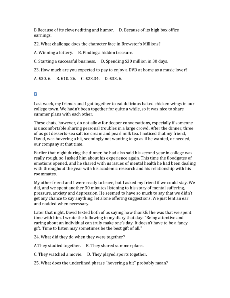 广西壮族自治区&ldquo;贵百河-武鸣高中&rdquo;2024-2025学年高一上学期12月月考英语试题_2024年12月试卷_1220广西壮族自治区&ldquo;贵百河-武鸣高中&rdquo;2024-2025学年高一上学期12月月考试题
