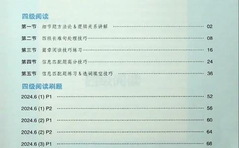 四级阅读_❤️2025年6月四六级新_2025年06月4级VIP全程（自动更新，与分享时间无关）_2025年06月4级VIP全程（自动更新，与分享时间无关）_09.笑过四级全程班周思成_00.讲义_扫描讲义