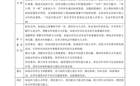 第16课《大家一起来合作》第一课时（教学设计）-（统编版）_26新一年级道法下册（统编版）_老课标资料_2、教学教案部编一下道法_教案(配套有动画推荐)