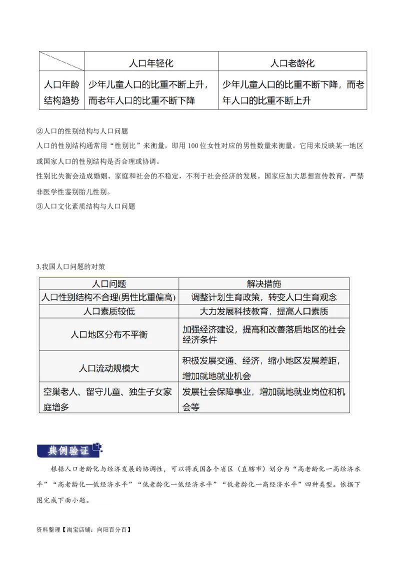 重难点09人口-2024年高考地理热点&middot;重点&middot;难点专练（新高考专用）（解析版）_新高考复习资料_2024年新高考复习资料_专项复习资料_教师版（含答案解析）